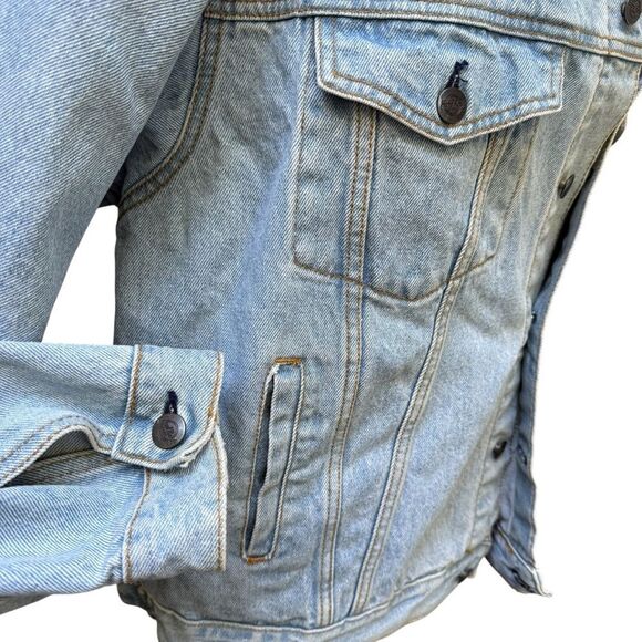 Vtg 1990's Hard Rock Cafe CHICAGO Save the Planet Denim Jacket size XL XLarge - Picture 9 of 15